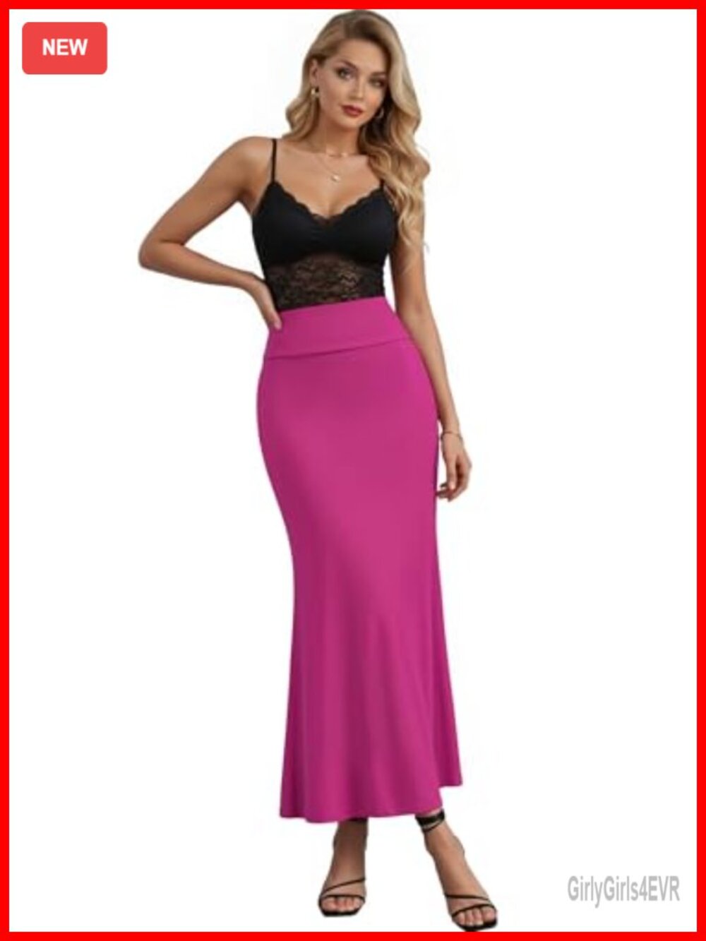 Flowy Maxi Skirt Convertible Dress Fold Over Waist High Rise Full